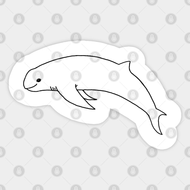 Cute Beluga Whale Sticker by wanungara